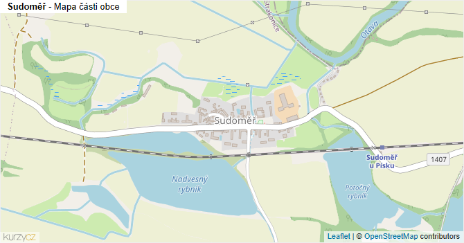 Sudoměř - mapa části obce