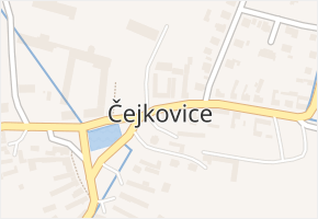 Čejkovice v obci Čejkovice - mapa části obce