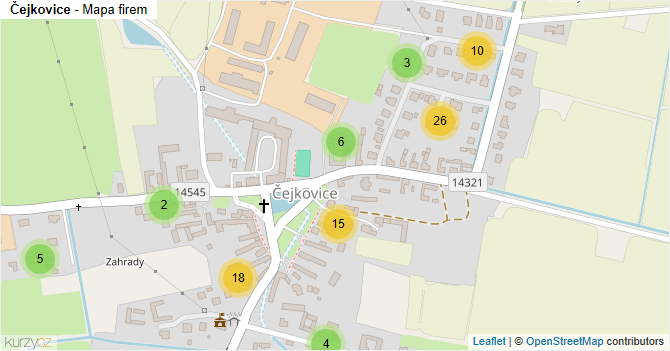 Čejkovice - mapa firem