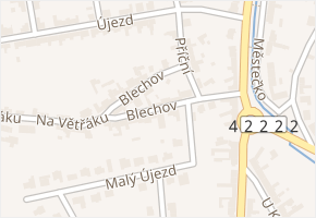 Blechov v obci Čejkovice - mapa ulice