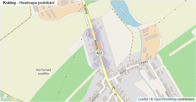 Krátiny - mapa podnikání