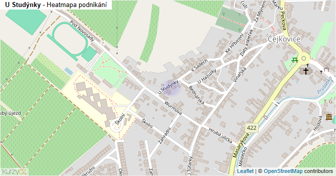 U Studýnky - mapa podnikání
