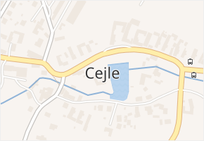 Cejle v obci Cejle - mapa části obce