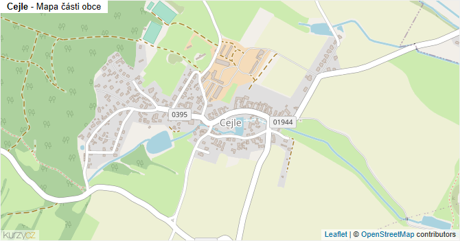 Cejle - mapa části obce