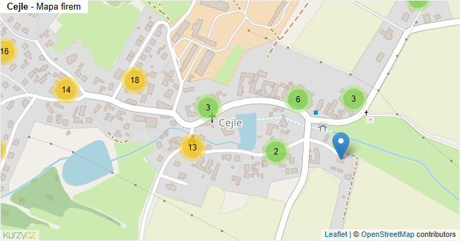 Cejle - mapa firem