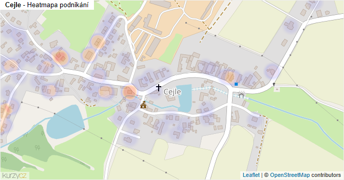 Cejle - mapa podnikání