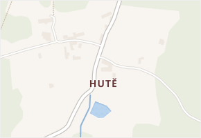 Hutě v obci Cejle - mapa části obce