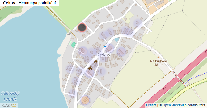 Cekov - mapa podnikání