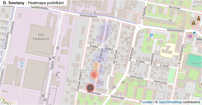 B. Smetany - mapa podnikání