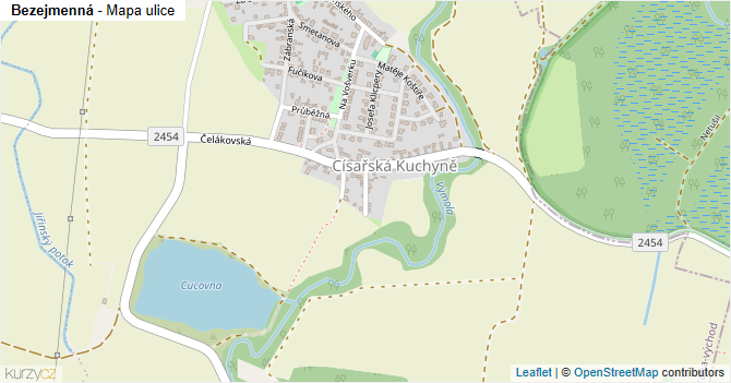 Bezejmenná - mapa ulice