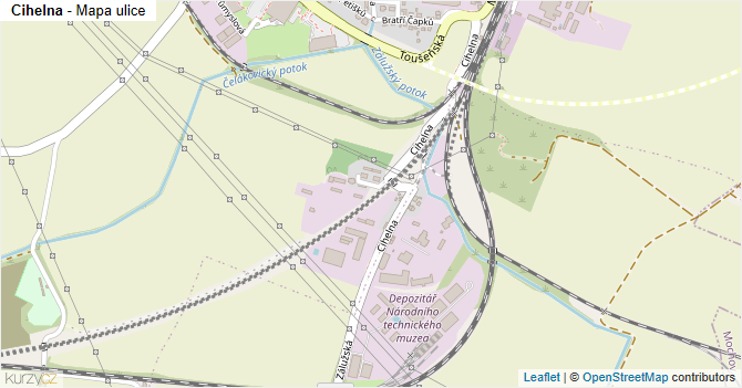 Cihelna - mapa ulice