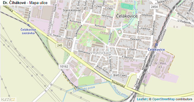 Dr. Čihákové - mapa ulice