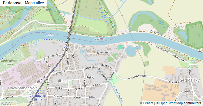 Ferlesova - mapa ulice