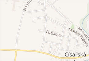 Fučíkova v obci Čelákovice - mapa ulice
