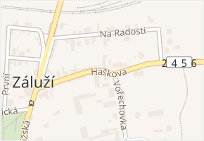 Haškova v obci Čelákovice - mapa ulice