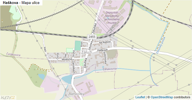 Haškova - mapa ulice