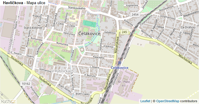 Havlíčkova - mapa ulice