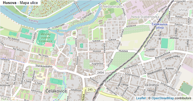 Husova - mapa ulice