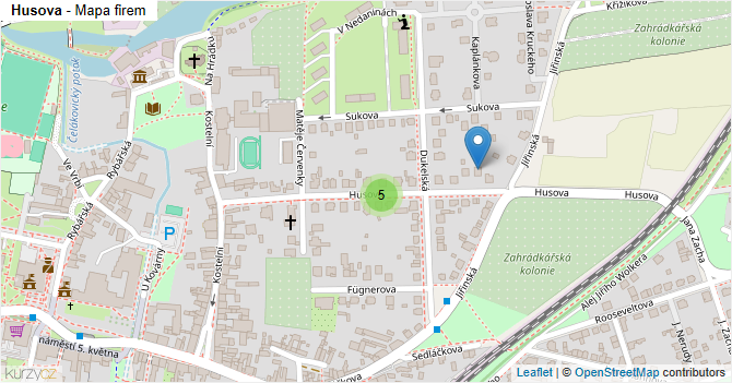 Husova - mapa firem