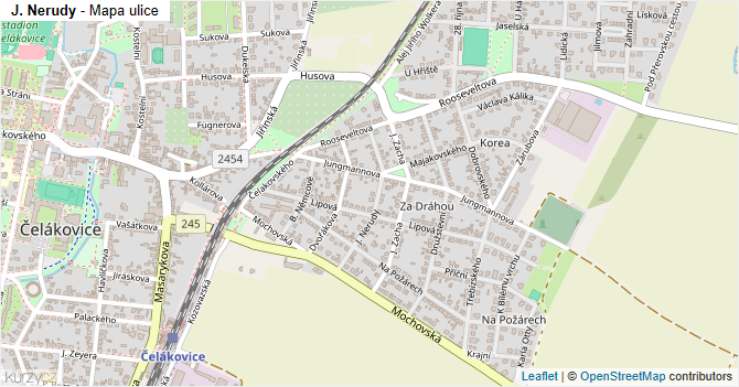 J. Nerudy - mapa ulice