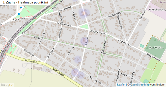 J. Zacha - mapa podnikání