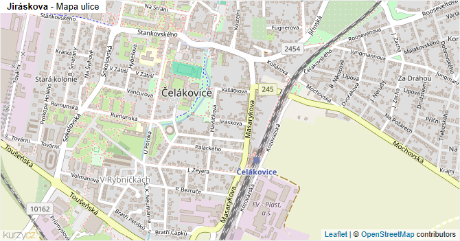 Jiráskova - mapa ulice