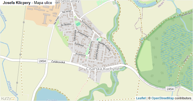 Josefa Klicpery - mapa ulice