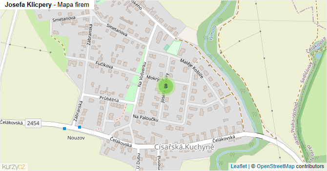 Josefa Klicpery - mapa firem