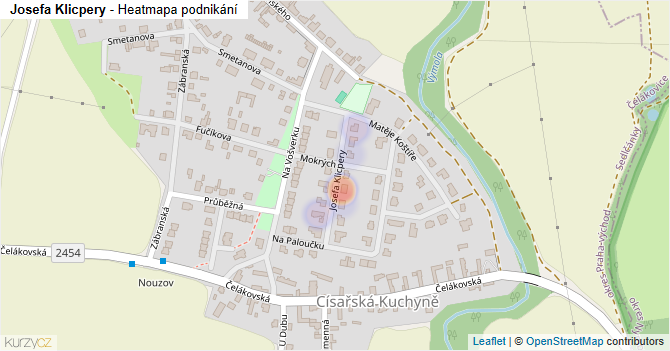 Josefa Klicpery - mapa podnikání
