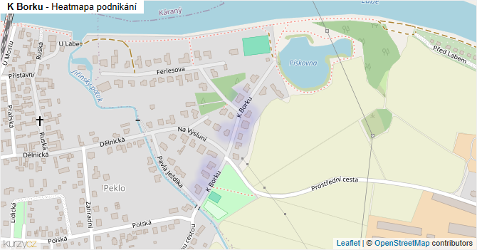 K Borku - mapa podnikání