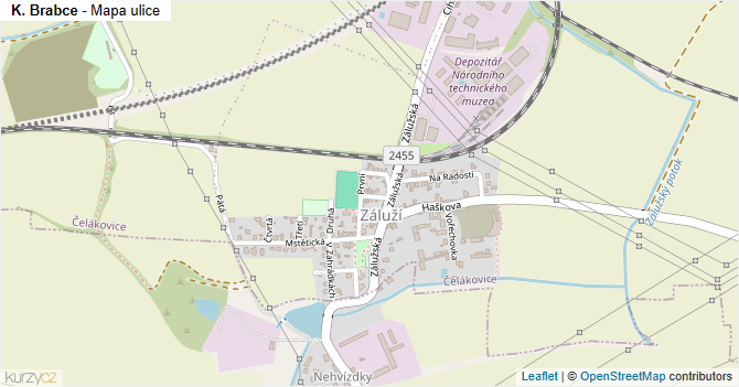 K. Brabce - mapa ulice