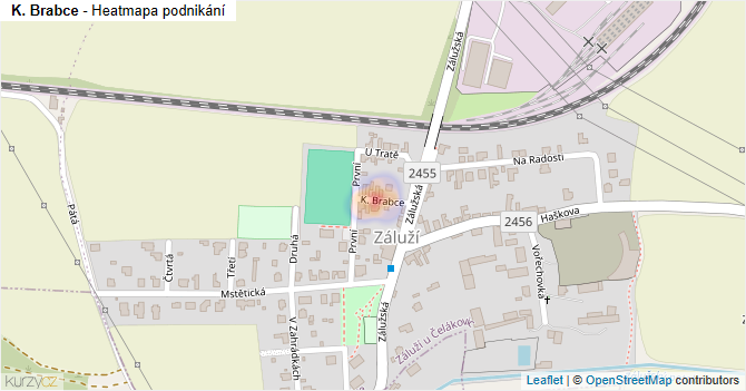 K. Brabce - mapa podnikání