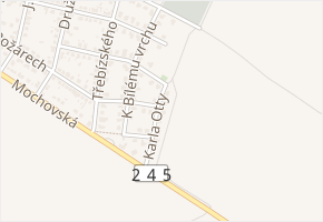 Karla Otty v obci Čelákovice - mapa ulice