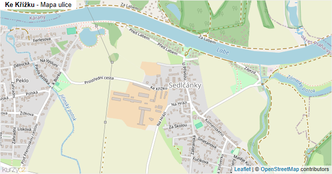 Ke Křížku - mapa ulice