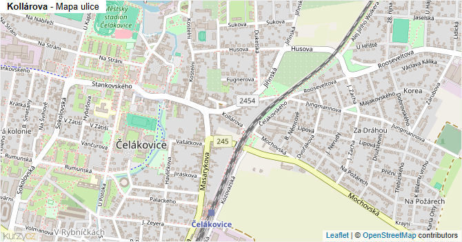 Kollárova - mapa ulice