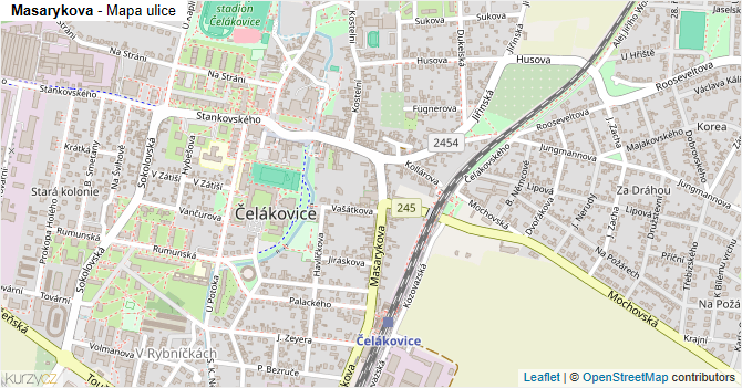 Masarykova - mapa ulice