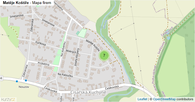 Matěje Koštíře - mapa firem