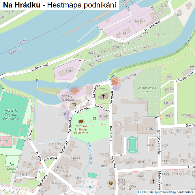 Mapa Na Hrádku - Firmy v ulici.