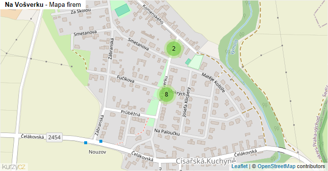 Na Vošverku - mapa firem