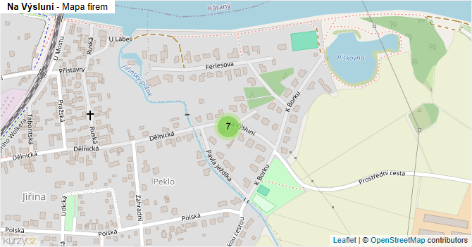 Na Výsluní - mapa firem