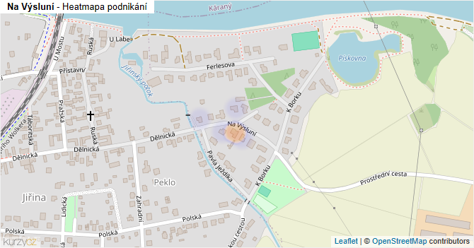 Na Výsluní - mapa podnikání