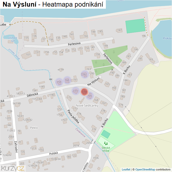 Mapa Na Výsluní - Firmy v ulici.