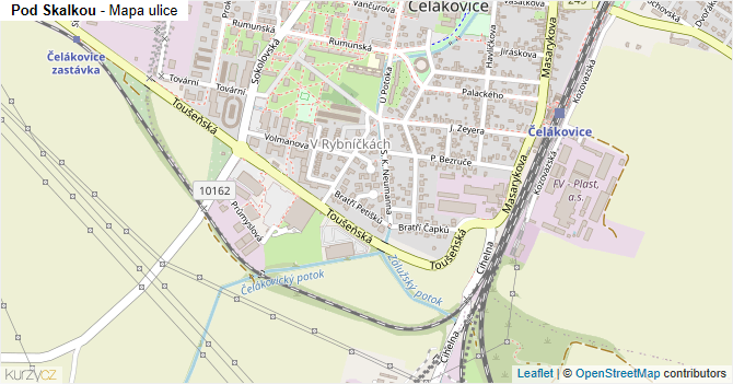 Pod Skalkou - mapa ulice