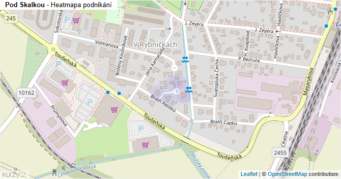Pod Skalkou - mapa podnikání