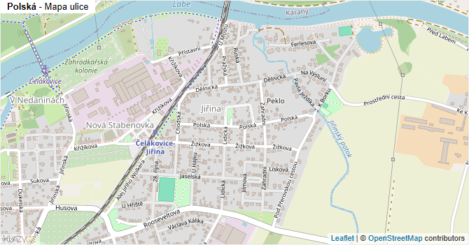 Polská - mapa ulice
