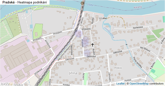 Pražská - mapa podnikání