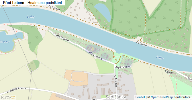 Před Labem - mapa podnikání