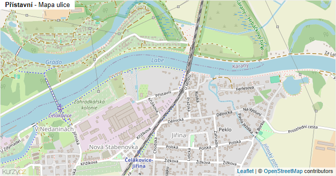 Přístavní - mapa ulice
