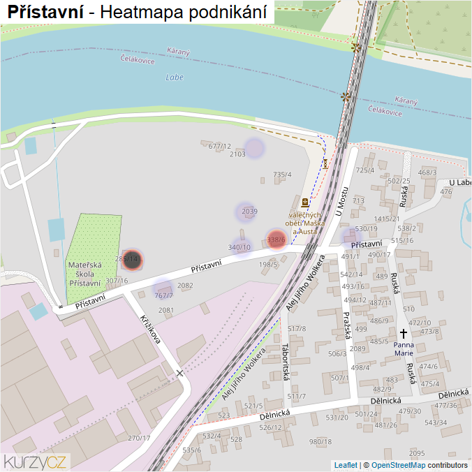 Mapa Přístavní - Firmy v ulici.
