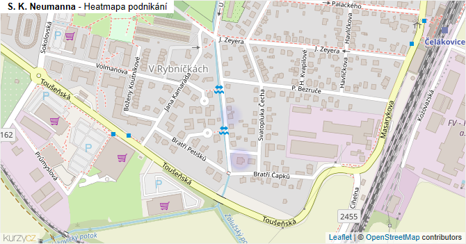 S. K. Neumanna - mapa podnikání